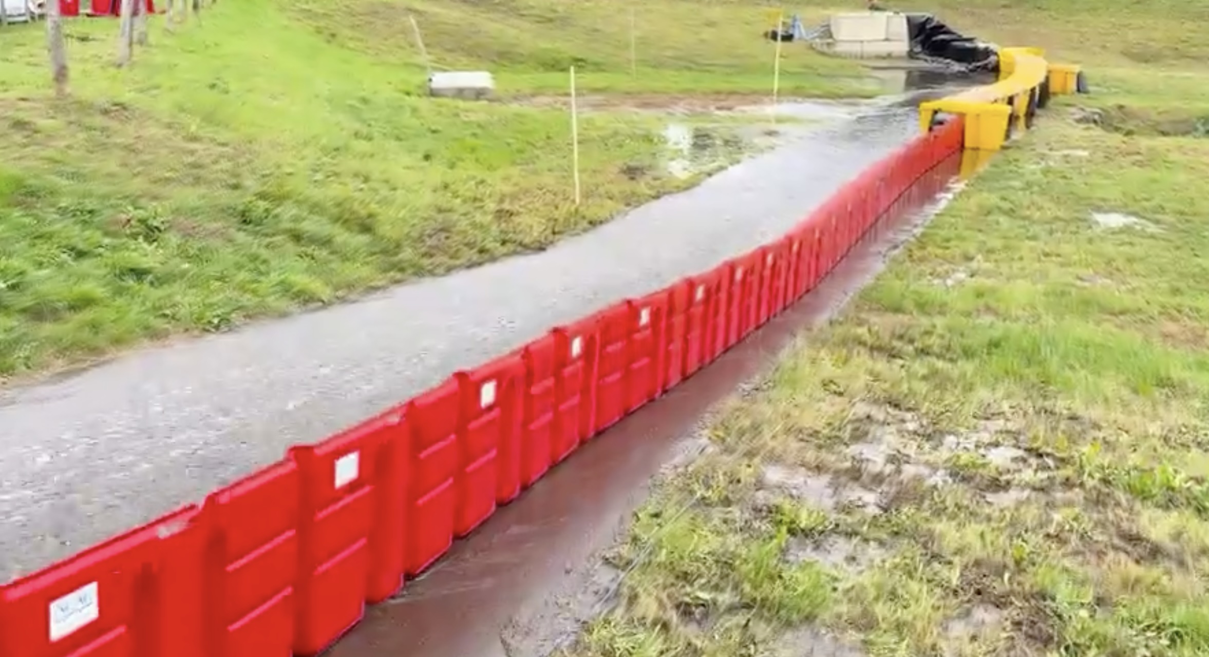 A moveable barrier suitable for controlling floodwater